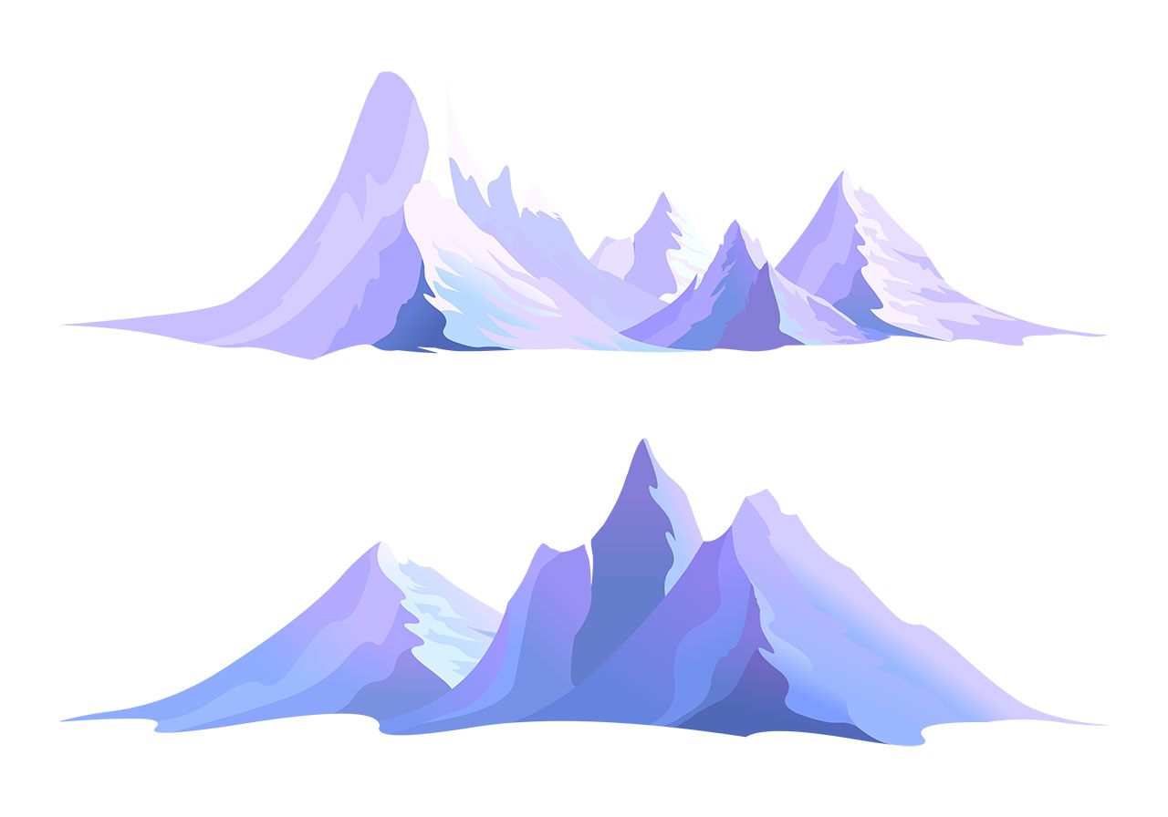 Blue mountains, hills vector graphic. Stunning blue-violet mountains, hills vector graphic. Beautiful mountain range vector graphic. Beautiful blue peaks vector graphic. Hill vector graphic. Vector graphic with CC0 license, best for a variety of projects, including designs, animations, and more.