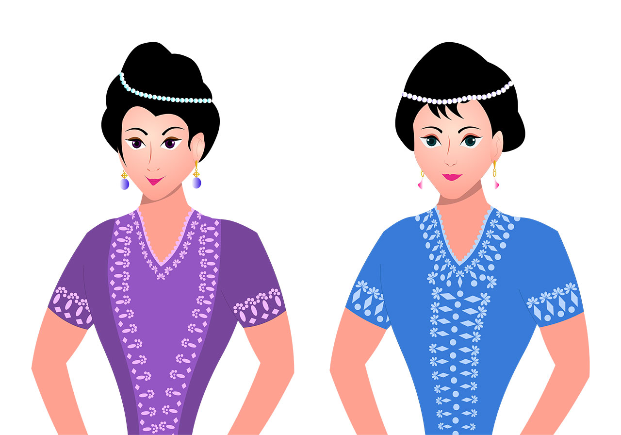 Cartoon princess, character vector graphic. Set of two fairytale princesses vector graphic. Cartoon character, fairytale princess vector graphic. A set of two women, presented in a stylistic manner vector graphic. Vector graphic with CC0 license, best for a variety of projects, including designs, animations, and more.