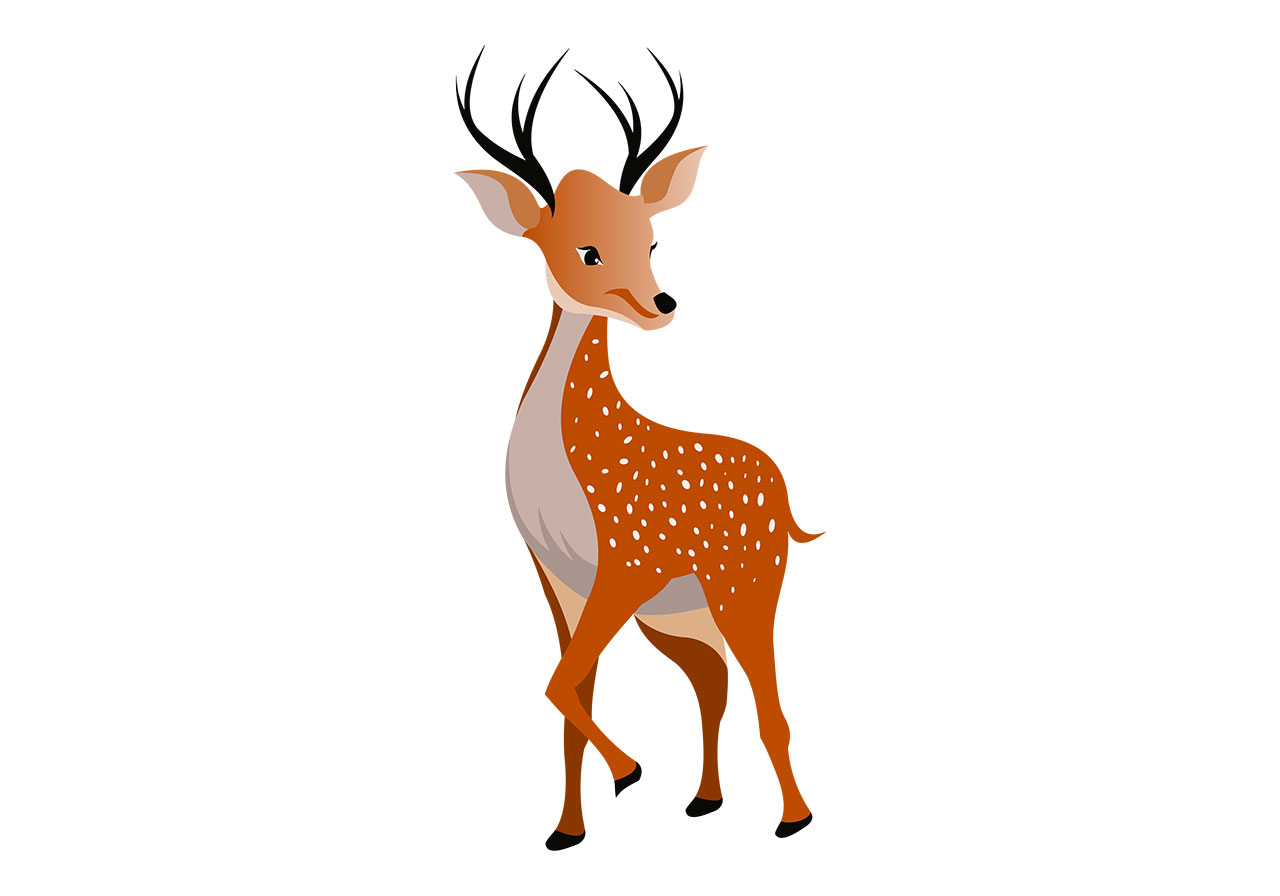 Deer, animal, wildlife vector graphic. Beautiful deer vector graphic. Antelope standing vector graphic. A warm reddish-brown deer standing vector graphic. Wild animal, antelope vector graphic. Vector graphic with CC0 license, best for a variety of projects, including designs, animations, and more.