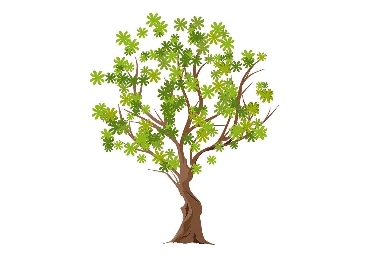 Simple green tree vector graphic. A stylized, cartoon tree vector graphic. A simple, minimalist design of a tree vector graphic. Simple tree with lively and lush green foliage vector graphic. Vector graphic with CC0 license, best for a variety of projects, including designs, animations, and more.