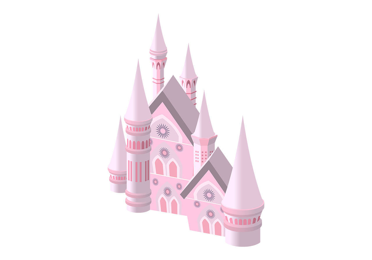 3d fort, castle vector graphic. Fairytale castle, fort vector graphic. Beautiful 3d castle, fort, temple vector graphic. A stylised, fantastical castle, rendered in a soft, illustrative style vector graphic. Vector graphic with CC0 license, best for a variety of projects, including designs, animations, and more.