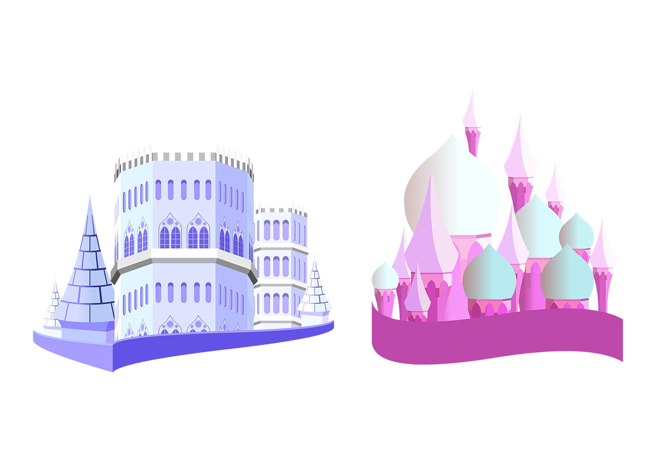 Cartoon castle, fort vector graphic. Fairytale castle, fort vector graphic. European-style castle, fortress vector graphic. Fantastical castle, fort structure vector graphic. Vector graphic with CC0 license, best for a variety of projects, including designs, animations, and more.