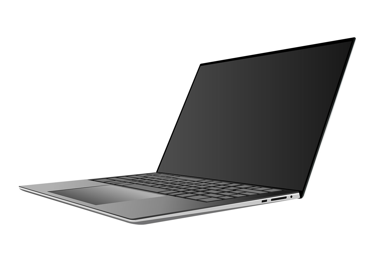 Computer, laptop, notebook vector graphic. A sleek, modern laptop computer vector graphic. A laptop in a partially open state vector graphic. Beautiful laptop computer vector graphic. Vector graphic with CC0 license, best for a variety of projects, including designs, animations, and more.