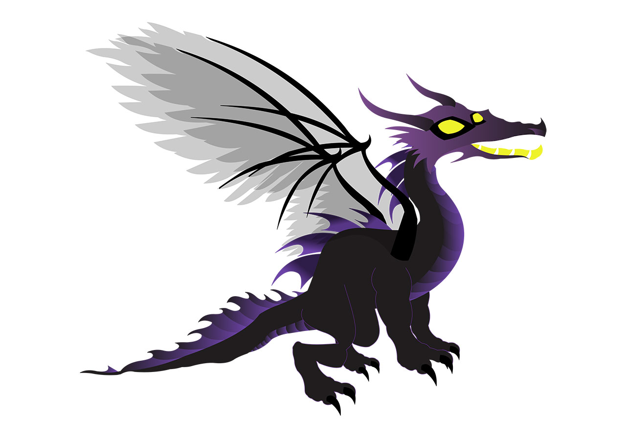 Fantasy animal, dragon vector graphic. A stylized, animated-style dragon vector graphic. Cartoon dragon, fantasy animal vector graphic. A fearsome animal creature vector graphic. Vector graphic with CC0 license, best for a variety of projects, including designs, animations, and more.