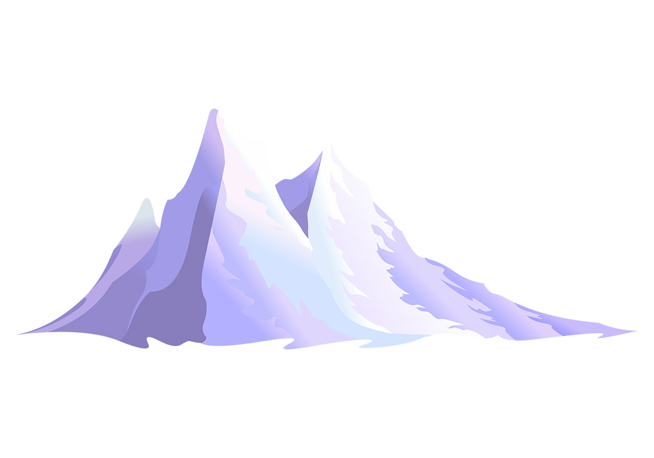 Hill, mountain, peak vector graphic. Stunning blue hill, peak, mountain vector graphic. A stylized depiction of a mountain range. The range consists of several peaks, with a prominent, sharp, central peak vector graphic. Vector graphic with CC0 license, best for a variety of projects, including designs, animations, and more.