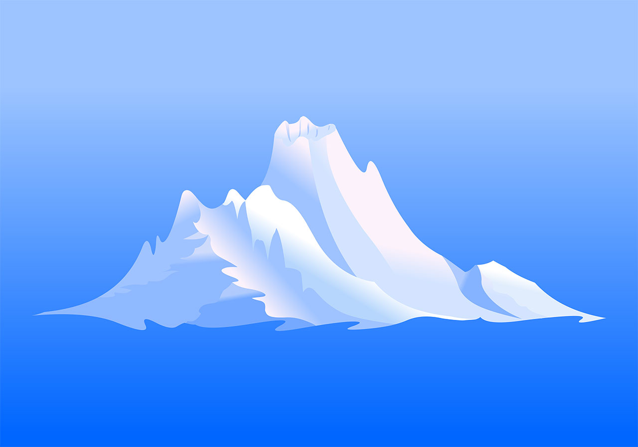 Peak, mountain, hill vector graphic. Blue mountain, peak, hill vector graphic. A majestic, stylized mountain range depicted with sharp, angular peaks and dramatic slopes vector graphic. Vector graphic with CC0 license, best for a variety of projects, including designs, animations, and more.