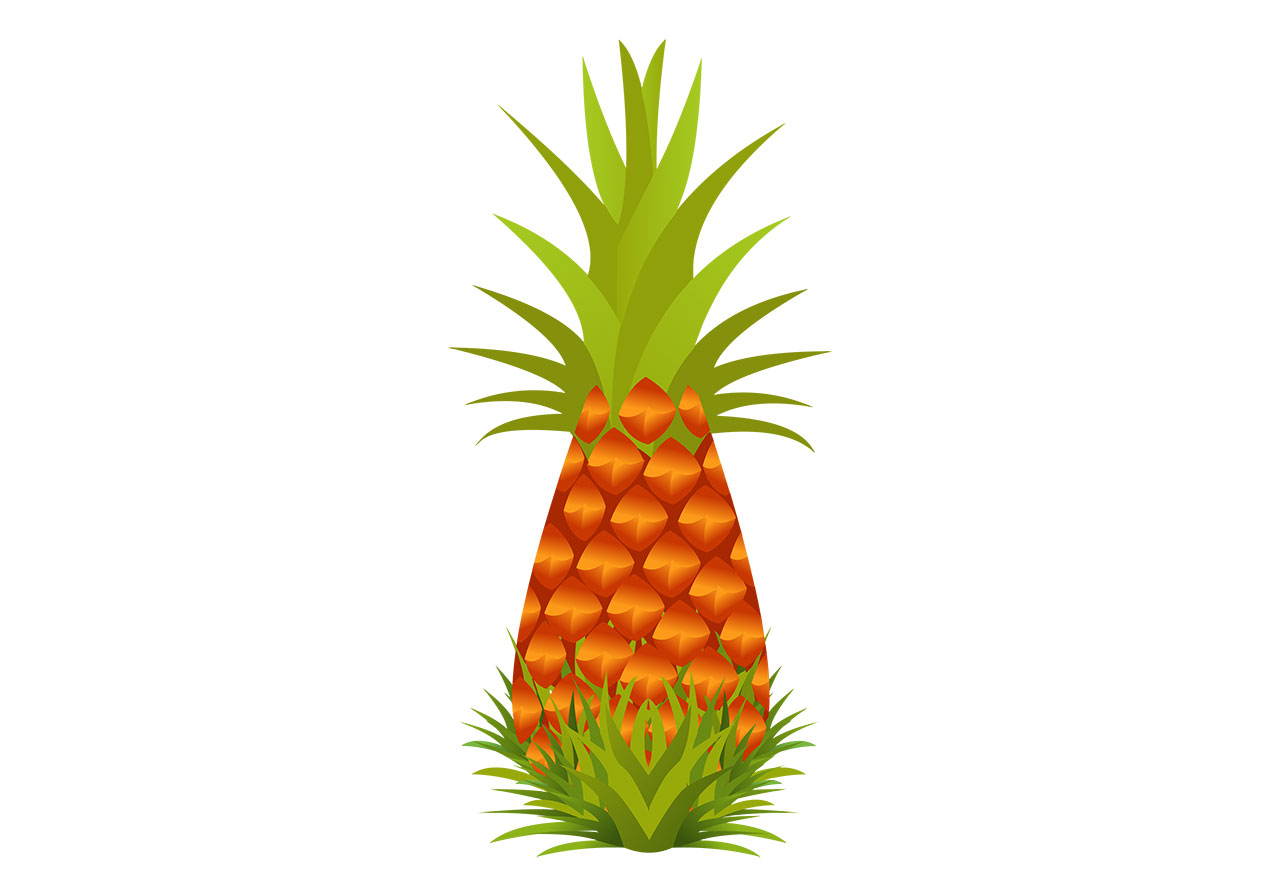 Ripe pineapple fruit vector graphic. Pineapple fruit vector graphic. Fruits with leaves vector graphic. Beautiful ripe pineapple fruit vector graphic. Vector graphic with CC0 license, best for a variety of projects, including designs, animations, and more.