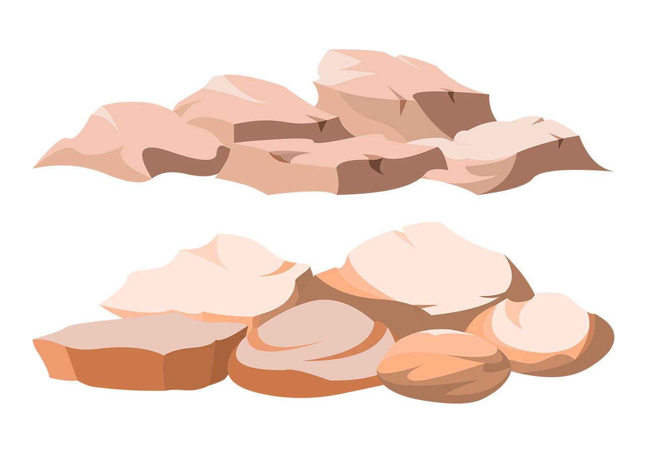Stones, desert rocks vector graphic. Set of desert rocks, sandstones, boulders vector graphic. A cluster of rounded, pebble-like rocks vector graphic. Vector graphic with CC0 license, best for a variety of projects, including designs, animations, and more.