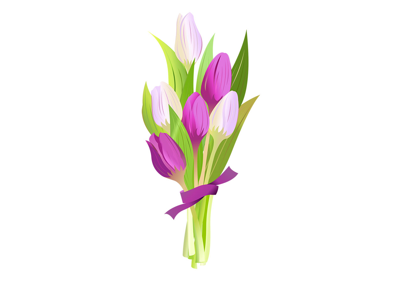 Tulips, bouquet, flowers vector graphic. Stunning tulip flowers bouquet vector graphic. Beautiful flowers with leaves vector graphic. Stunning tulips with leaves vector graphic. Vector graphic with CC0 license, best for a variety of projects, including designs, animations, and more.