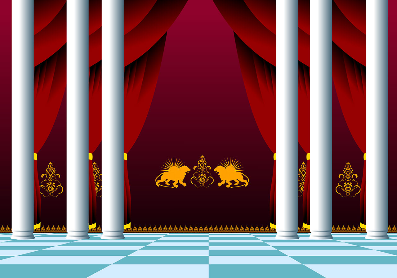 Fairytale royal palace vector graphic. Beautiful cartoon king's court in palace vector graphic. Fairytale kingdom's palace vector graphic. Vector graphic with CC0 license, best for a variety of projects, including designs, animations, and more.