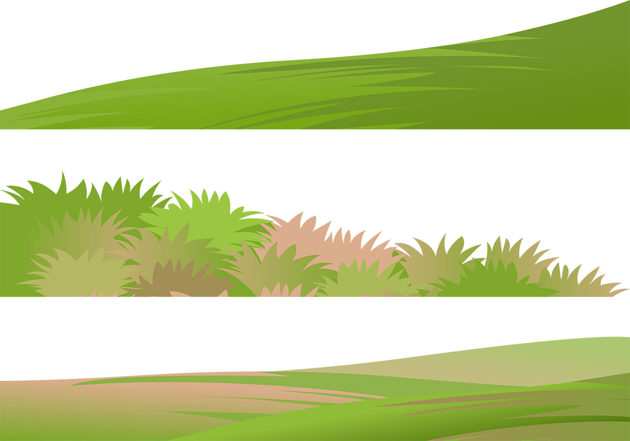 Land, green field vector graphic. Set of green field slopes vector graphics. Set of green grassy field vector graphics. Riverside land, green field landscape slope design vector graphic. Vector graphic with CC0 license, best for a variety of projects, including designs, animations, and more.
