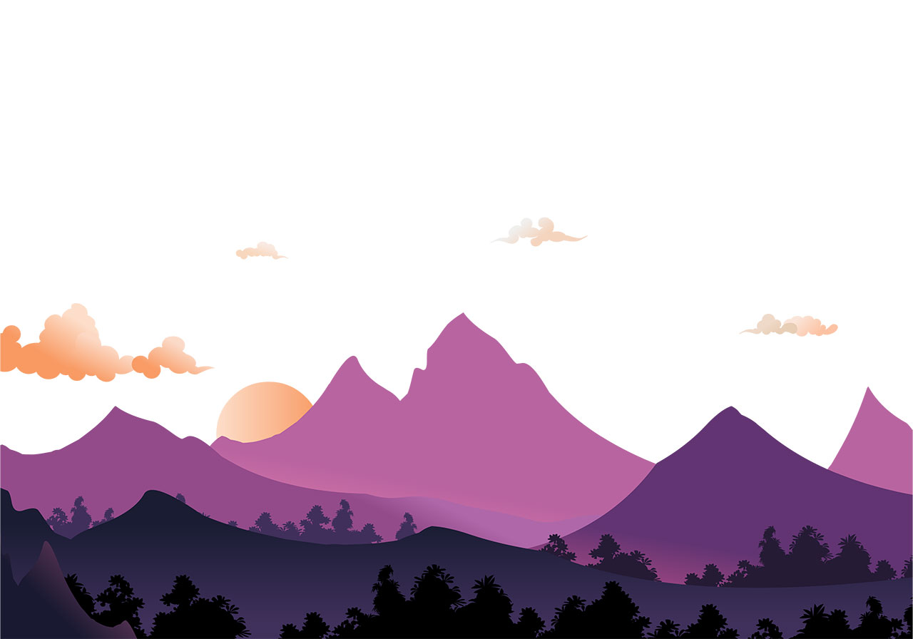 Mountain, jungle, forest vector graphic. Mountain in jungle landscape vector graphic. Simple jungle with forest landscape vector graphic. Vector graphic with CC0 license, best for a variety of projects, including designs, animations, and more.