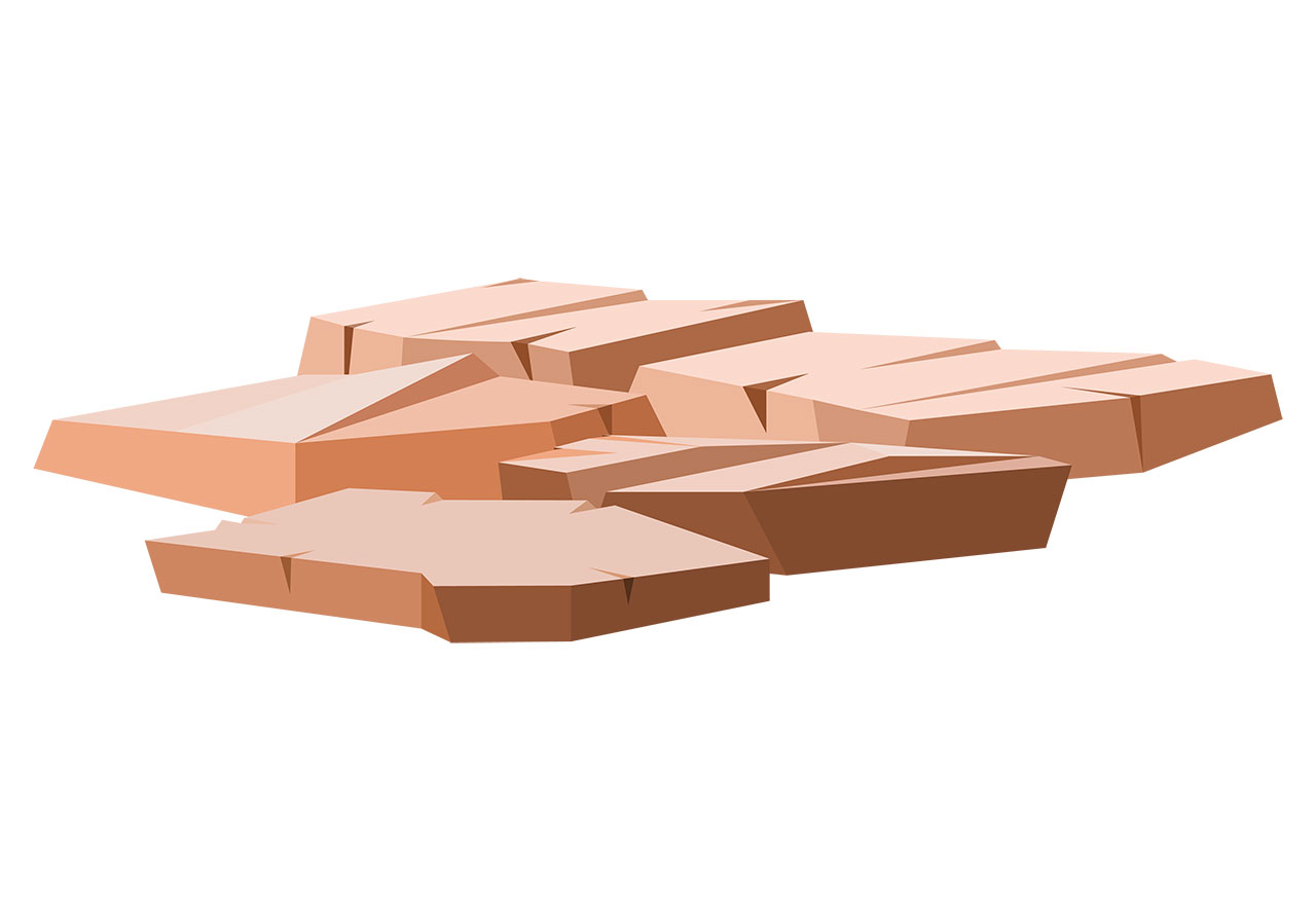 Rocks, stones, sandstones vector graphic. Beautiful rocks, stones vector graphic. Stunning desert rocks, sandstones vector graphic. Stones, rocks, boulders vector graphic. A cluster of flat, angular rocks appears to be layered and stacked upon one another in a vector graphic. Vector graphic with CC0 license, best for a variety of projects, including designs, animations, and more.