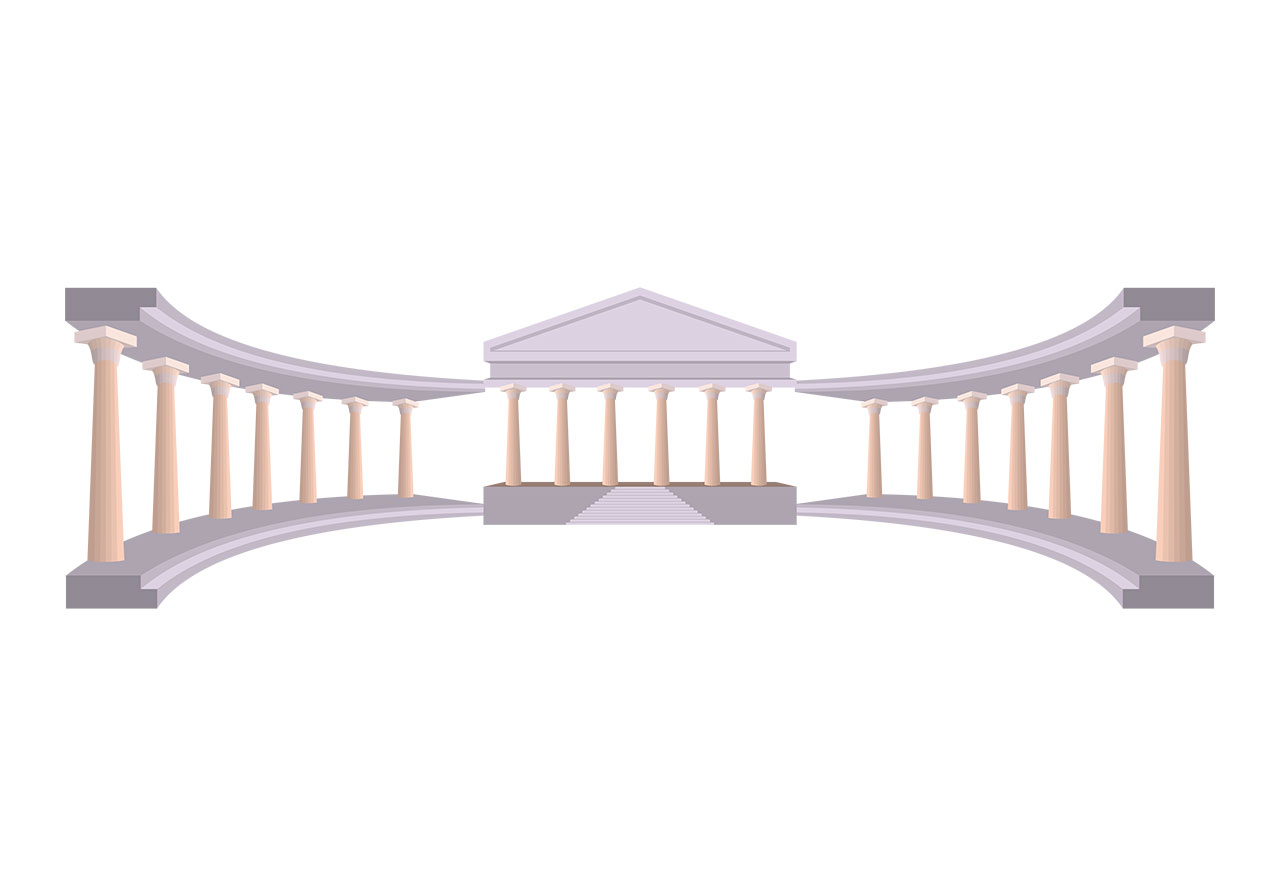 Roman Pantheon architecture vector graphic. Roman Pantheon temple vector graphic. Ancient temple vector graphic. Historical temple architecture vector graphic. Vector graphic with CC0 license, best for a variety of projects, including designs, animations, and more.
