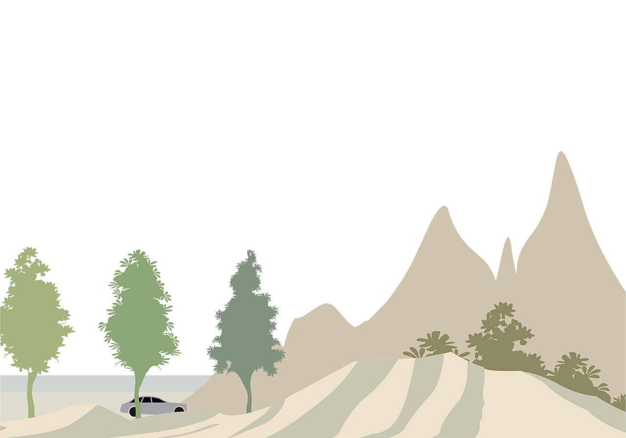 Simple mountain landscape vector graphic. Simple cartoon scenery vector graphic. Vector graphic with CC0 license, best for a variety of projects, including designs, animations, and more.