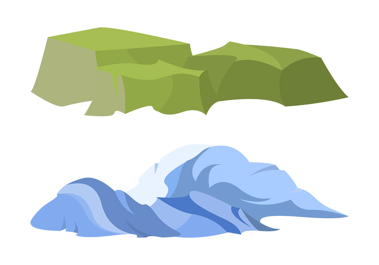 Stones, rocks, minerals vector graphic. Rocks, boulders vector graphic. Beautiful rocks, stones vector graphic. Vector graphic with CC0 license, best for a variety of projects, including designs, animations, and more.