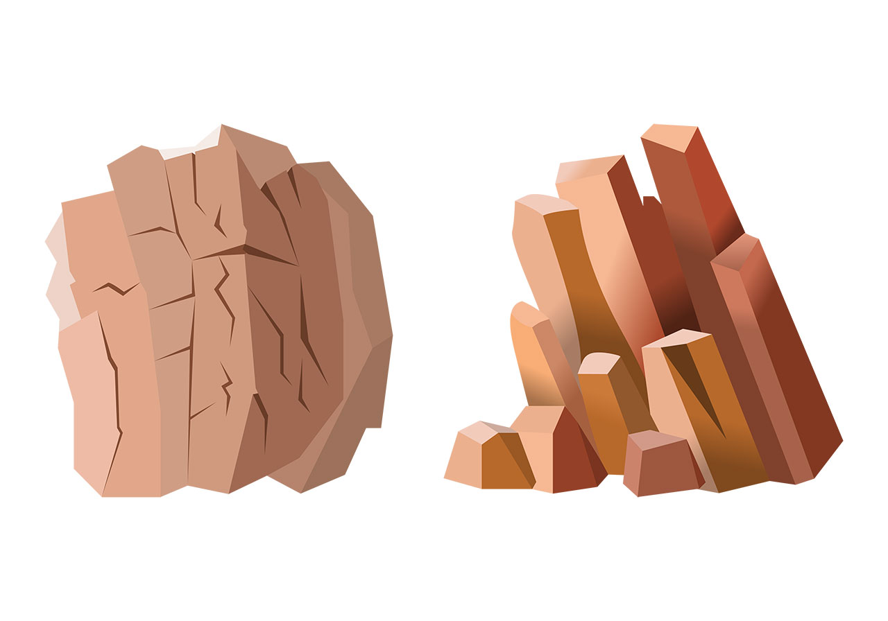 Stones, sandstones, rocks vector graphic. Set of desert rocks and sandstones vector graphic. Brown rocks, stones vector graphic. Vector graphic with CC0 license, best for a variety of projects, including designs, animations, and more.