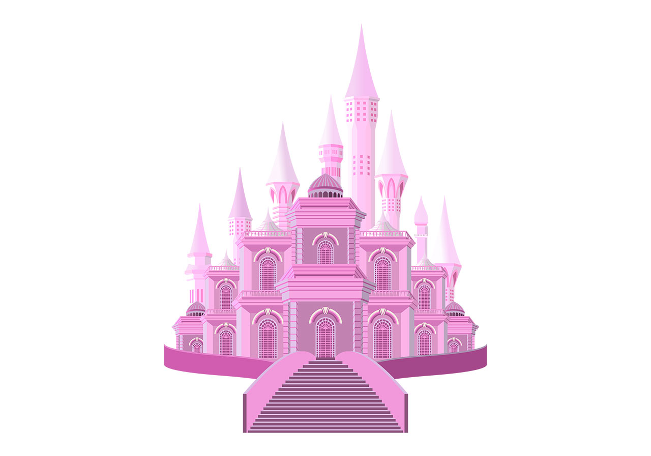 Temple, castle, palace vector graphic. Stunning fairytale castle, temple vector graphic. Beautiful princess castle, palace vector graphic. Pink fairytale castle vector graphic. Cartoon castle vector graphic. Vector graphic with CC0 license, best for a variety of projects, including designs, animations, and more.