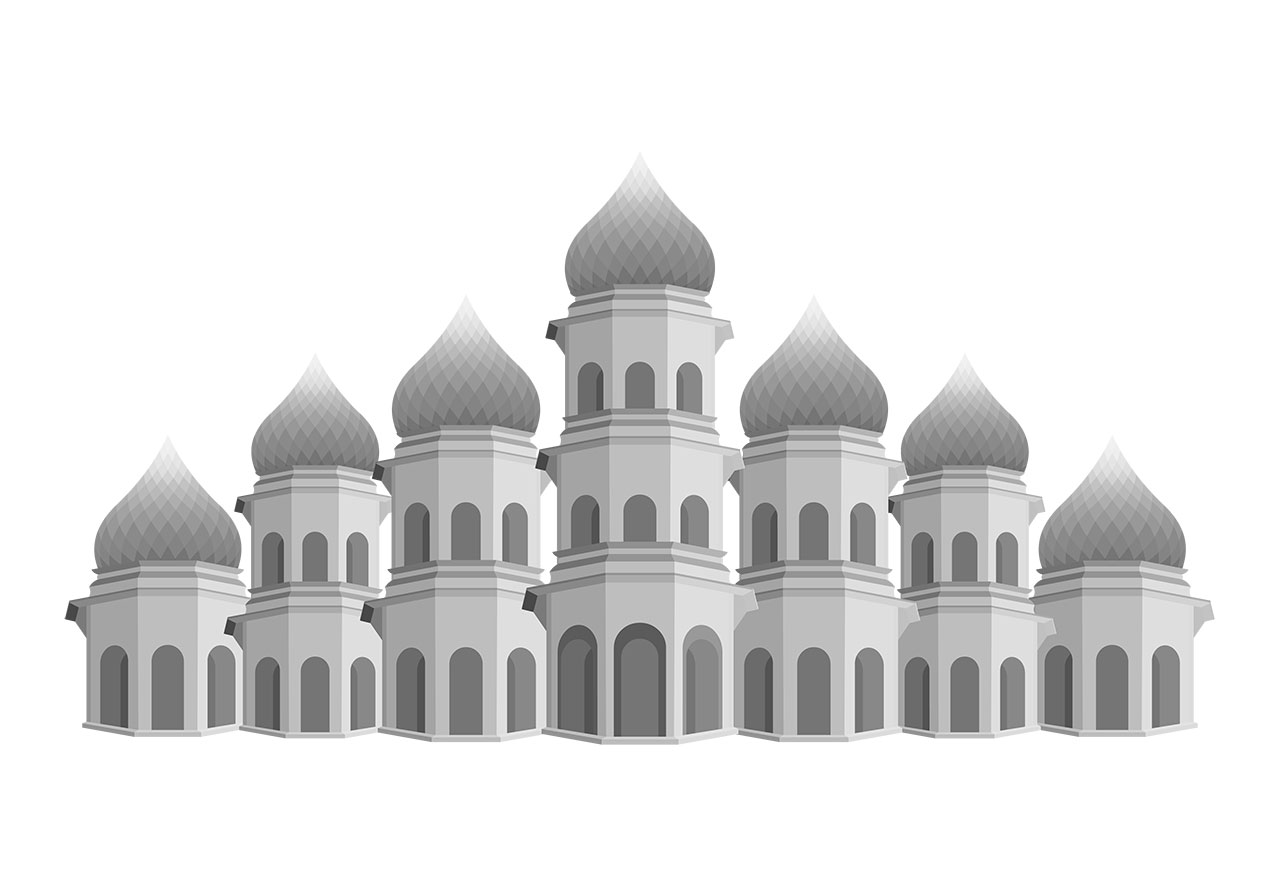 Temple, pagoda, palace vector graphic. Beautiful grey temple vector graphic. Grey palace vector graphic. Beautiful temple design vector graphic. Vector graphic with CC0 license, best for a variety of projects, including designs, animations, and more.
